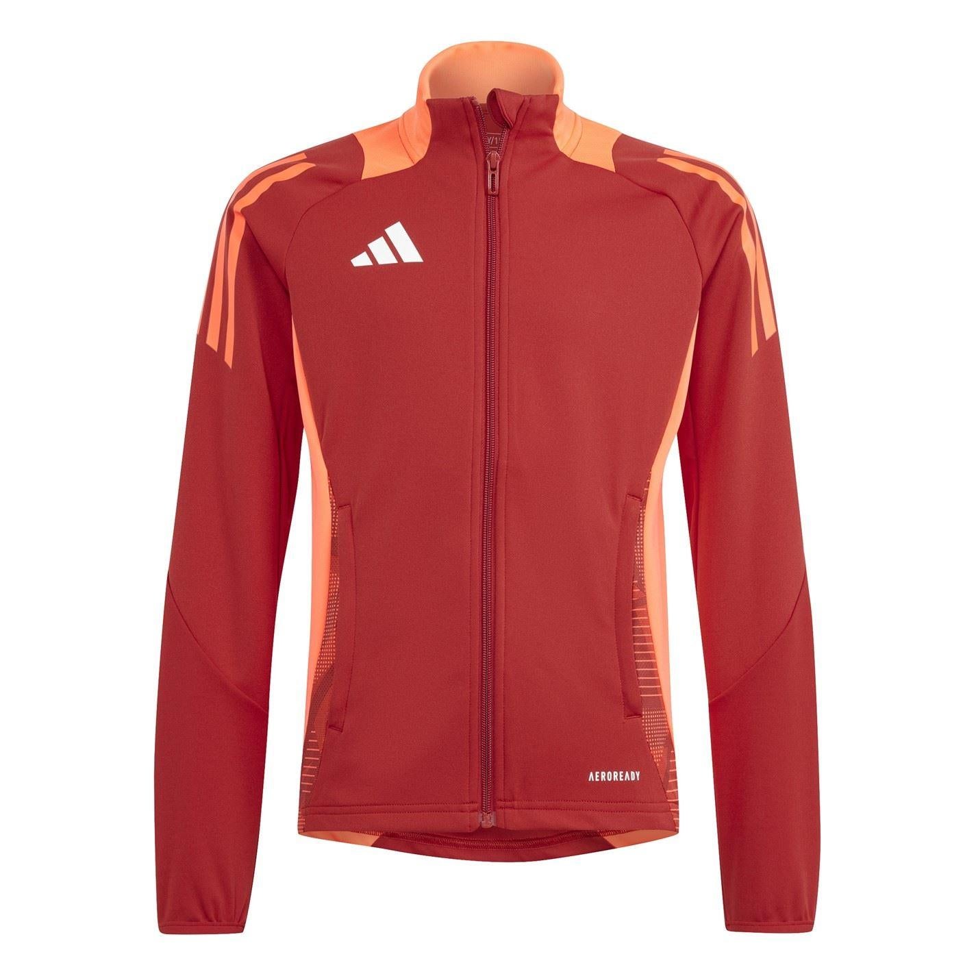 Team Power Red - Front - Adidas Childrens-Kids Tiro 24 Competition Tracksuit Top