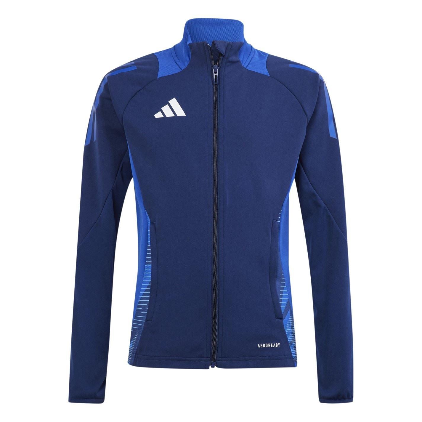 Navy Blue - Front - Adidas Childrens-Kids Tiro 24 Competition Tracksuit Top