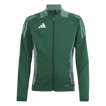 Dark Green - Front - Adidas Childrens-Kids Tiro 24 Competition Tracksuit Top