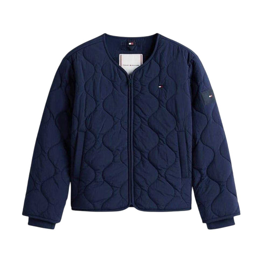 Night Navy - Front - Tommy Hilfiger Childrens-Kids Quilted Quilted Jacket