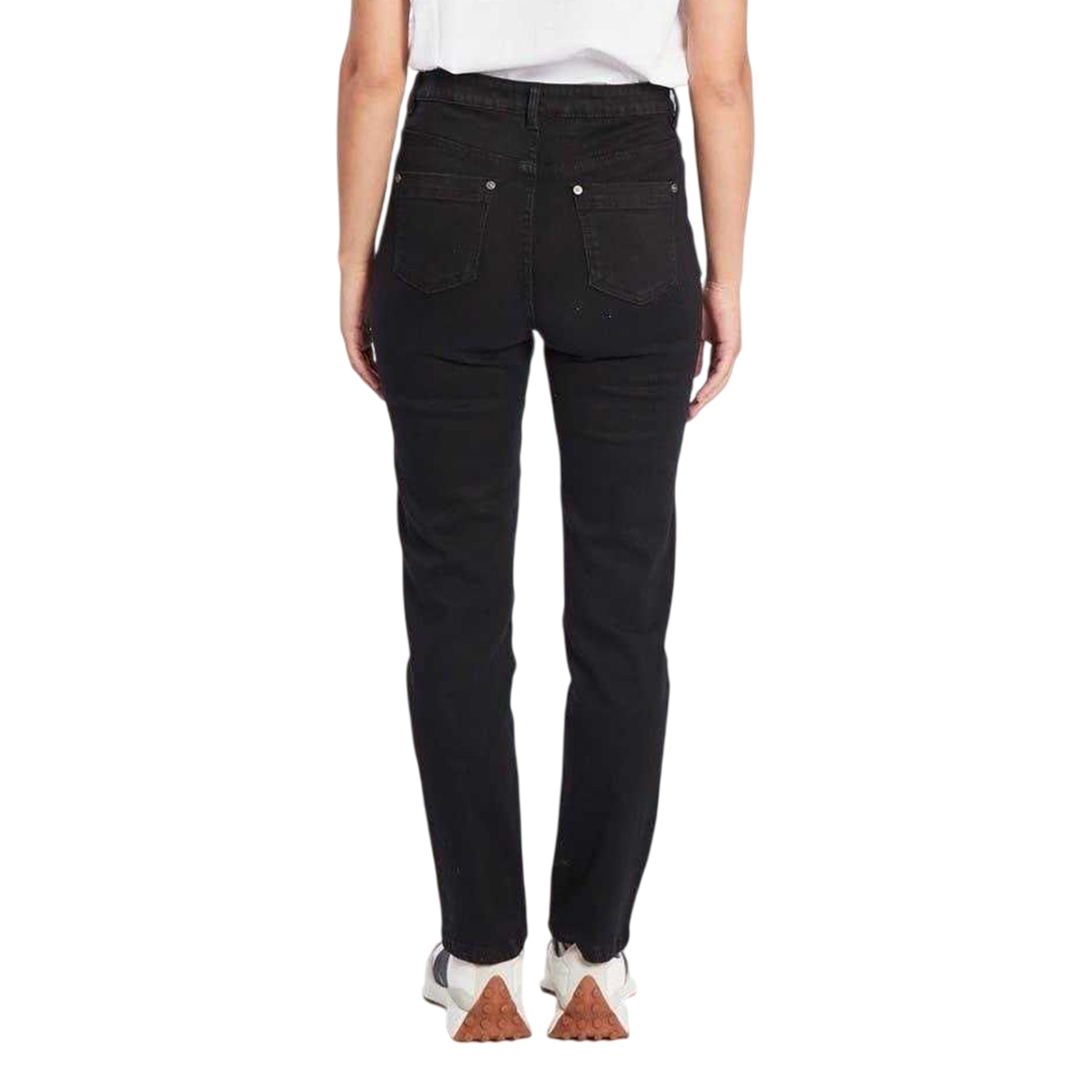 Black - Back - Be You Womens-Ladies Relaxed Mom Jeans