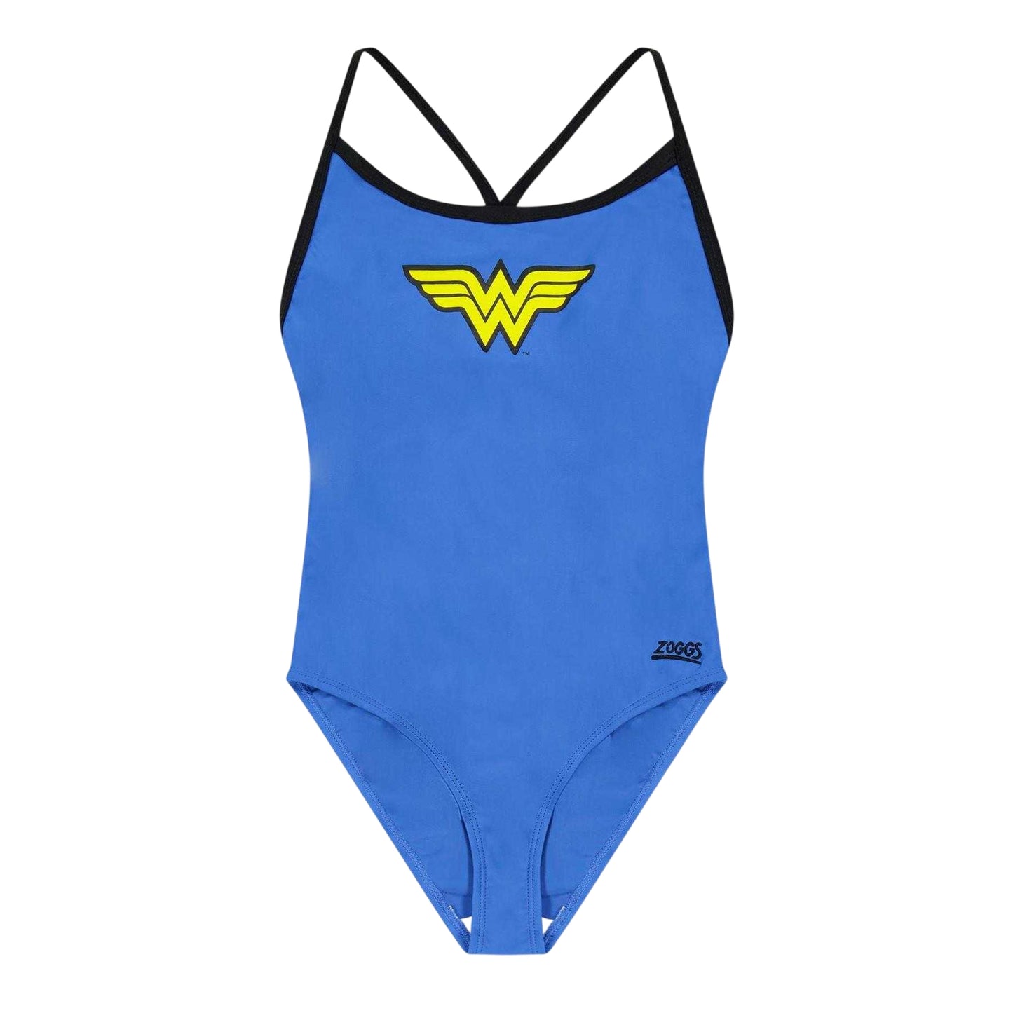 Blue - Front - Zoggs Girls Wonder Woman One Piece Swimsuit