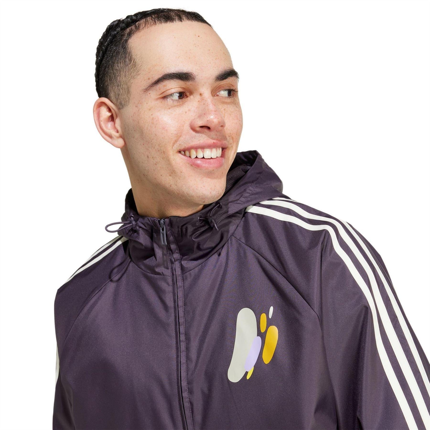 Aurora Black - Side - Adidas Mens Real Madrid Seasonal Water Resistant Anorak