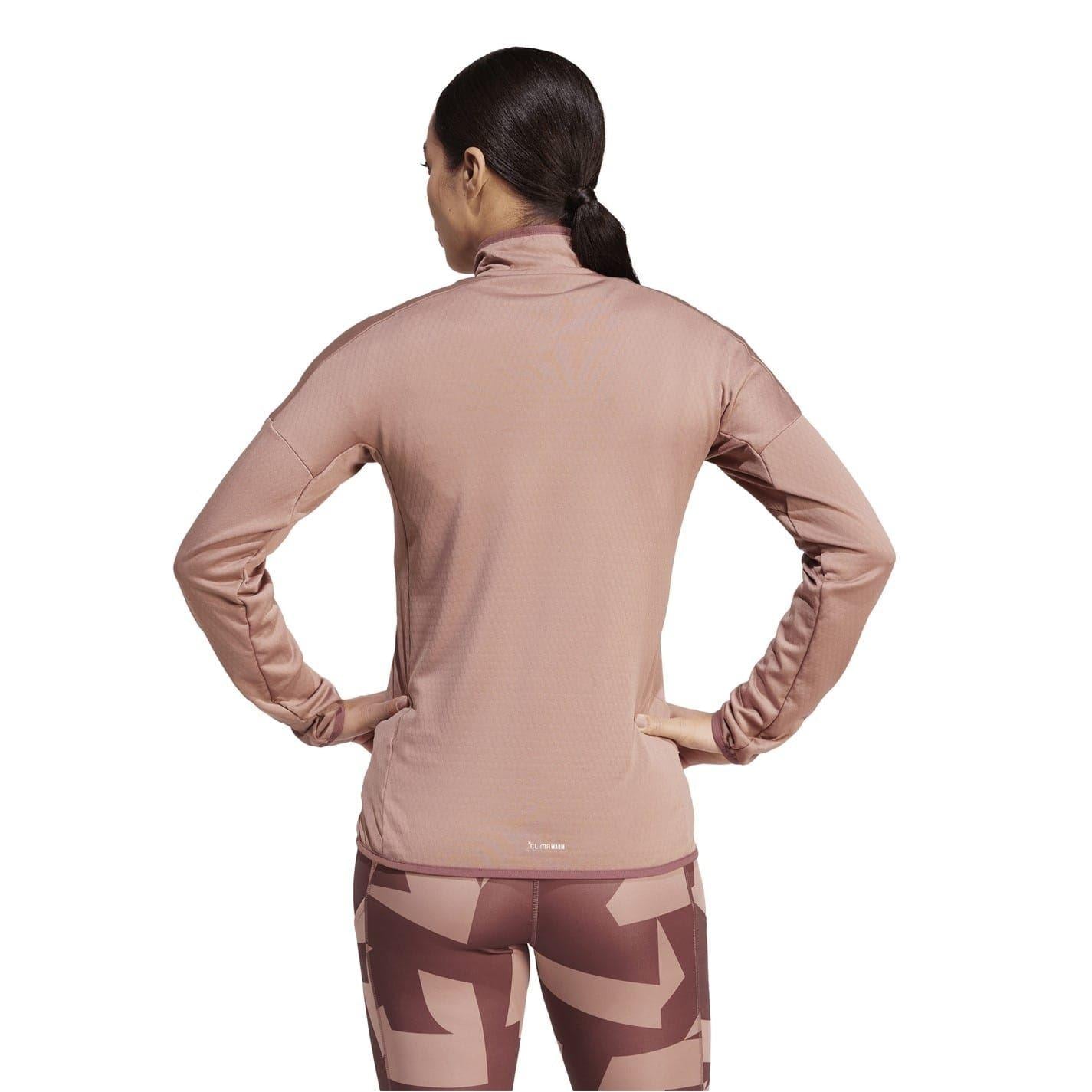 Warm Clay - Back - Adidas Womens-Ladies Terrex Xperior Climawarm Full Zip Track Top