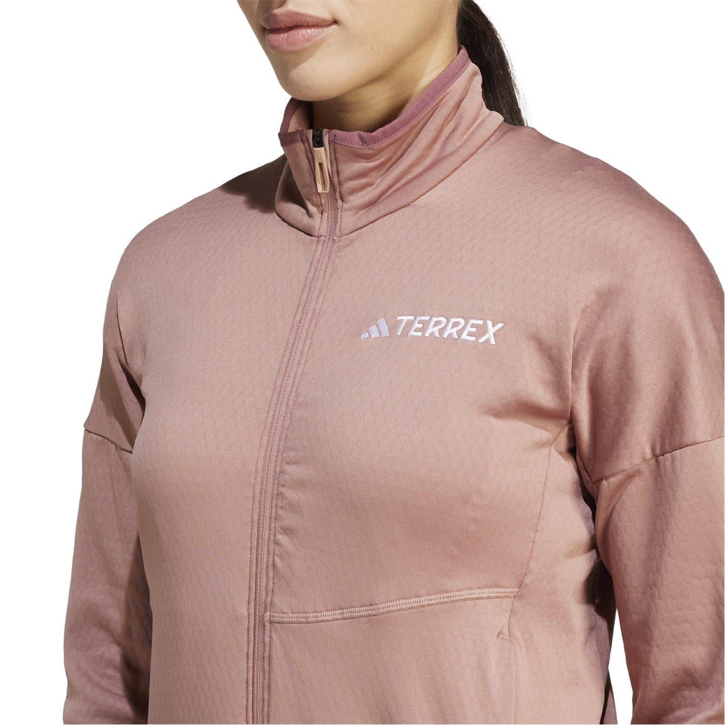 Warm Clay - Lifestyle - Adidas Womens-Ladies Terrex Xperior Climawarm Full Zip Track Top