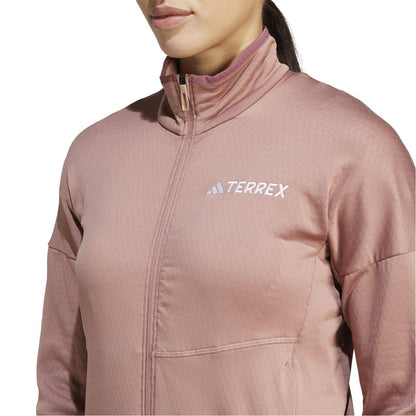 Warm Clay - Lifestyle - Adidas Womens-Ladies Terrex Xperior Climawarm Full Zip Track Top