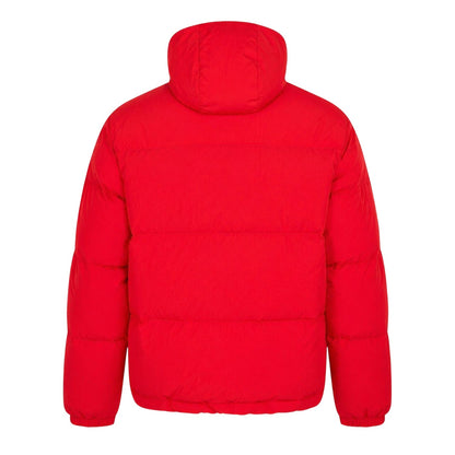 Red - Back - Lacoste Mens Heavyweight Quilted Puffer Jacket