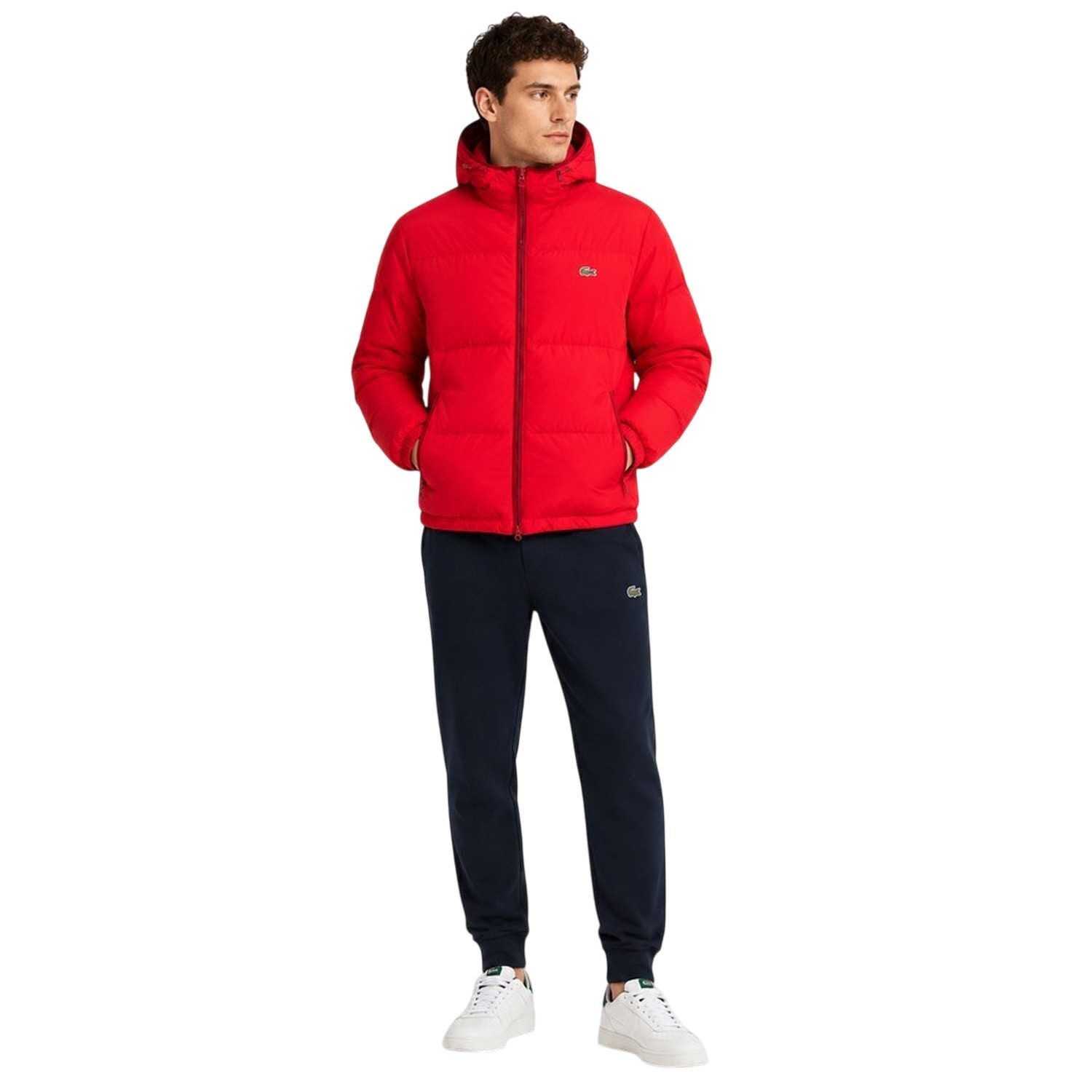Red - Lifestyle - Lacoste Mens Heavyweight Quilted Puffer Jacket