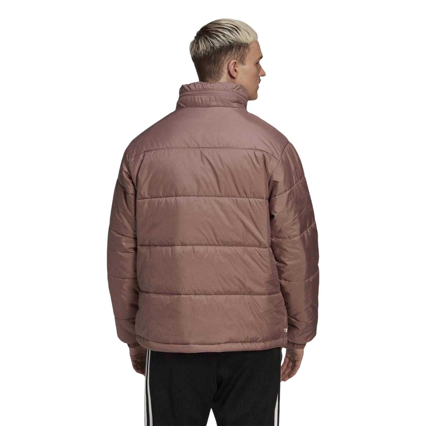Burgundy - Back - Adidas Mens Essentials Puffer Jacket