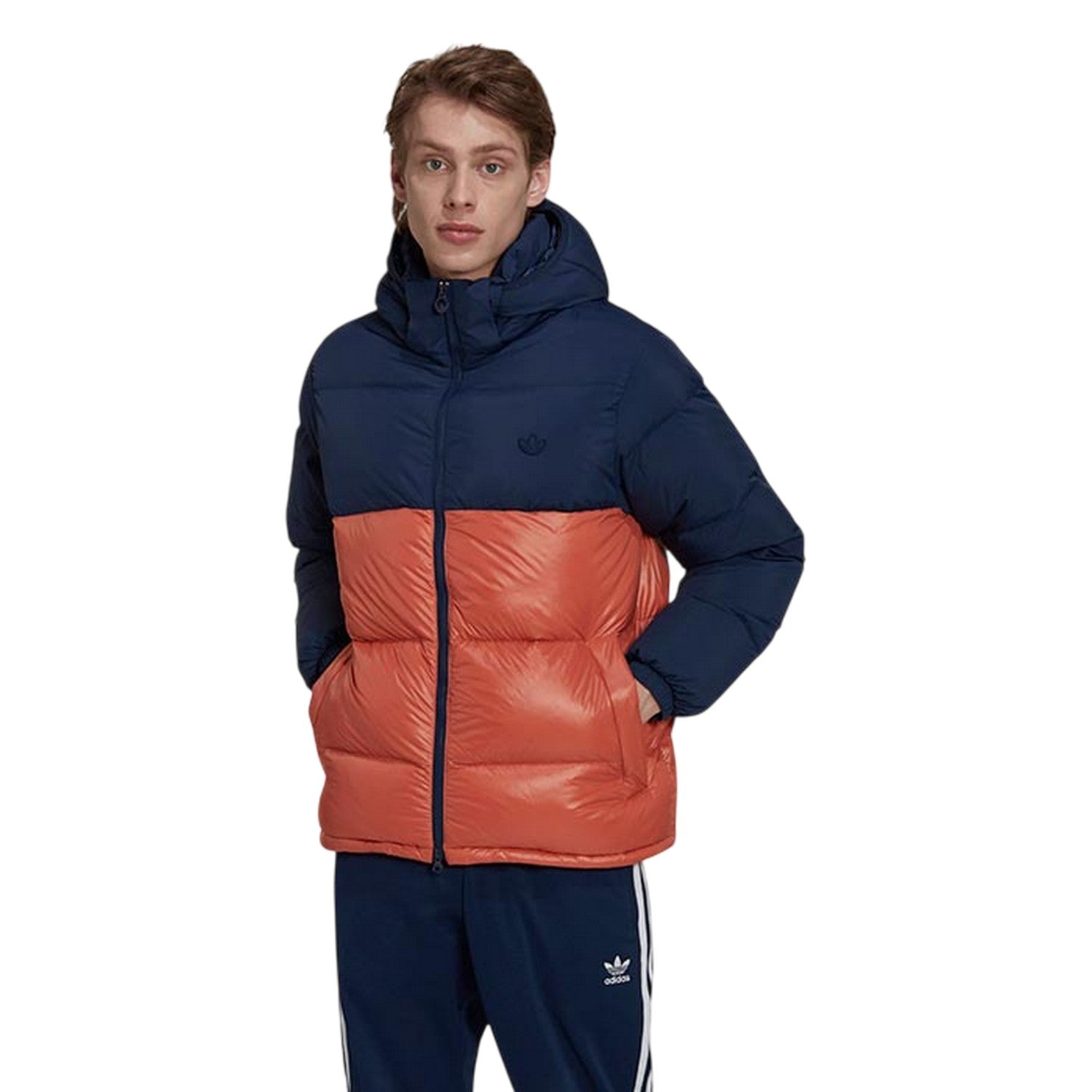 Indigo - Pack Shot - Adidas Mens Originals Puffer Jacket