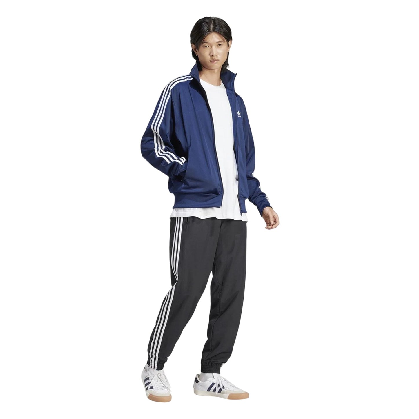 Indigo - Pack Shot - Adidas Mens Originals Firebird Tailored Tracksuit Top