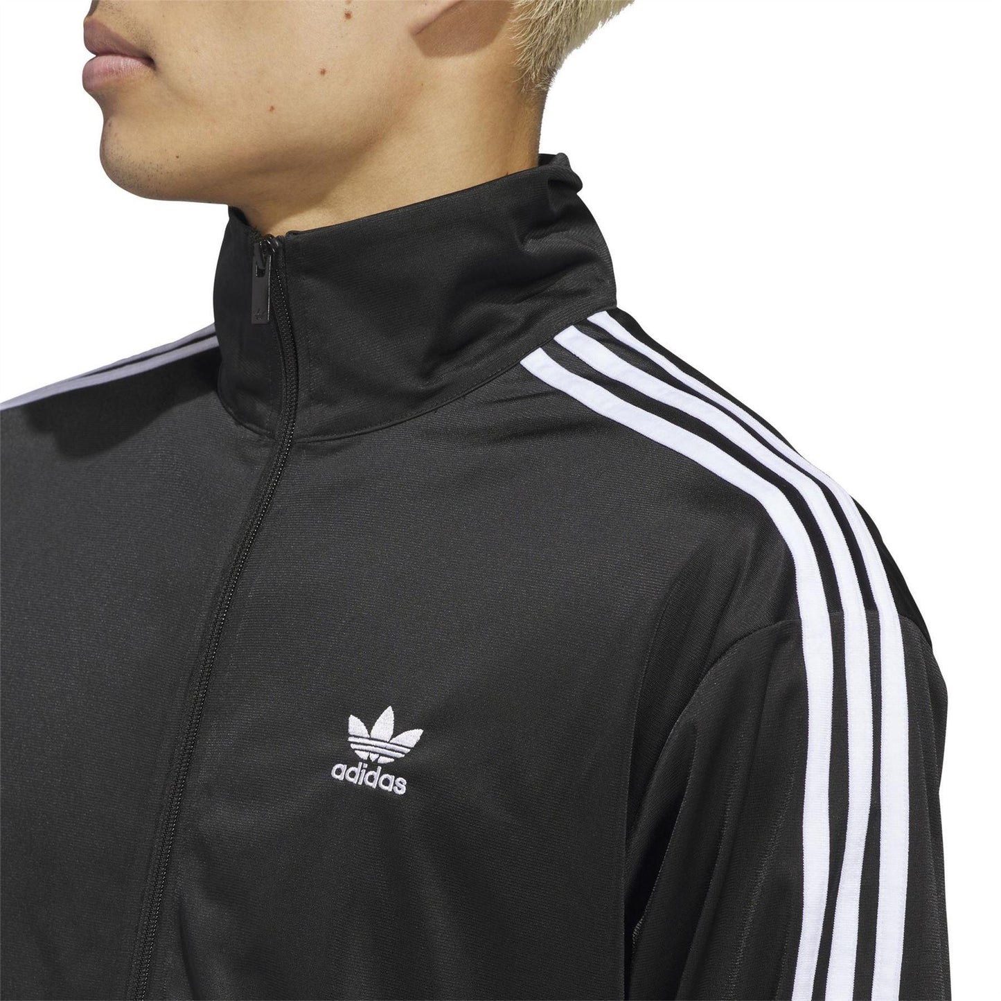 Black-White - Back - Adidas Mens Originals Firebird Tailored Tracksuit Top