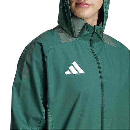 Dark Green - Side - Adidas Mens Tiro 24 Anorak