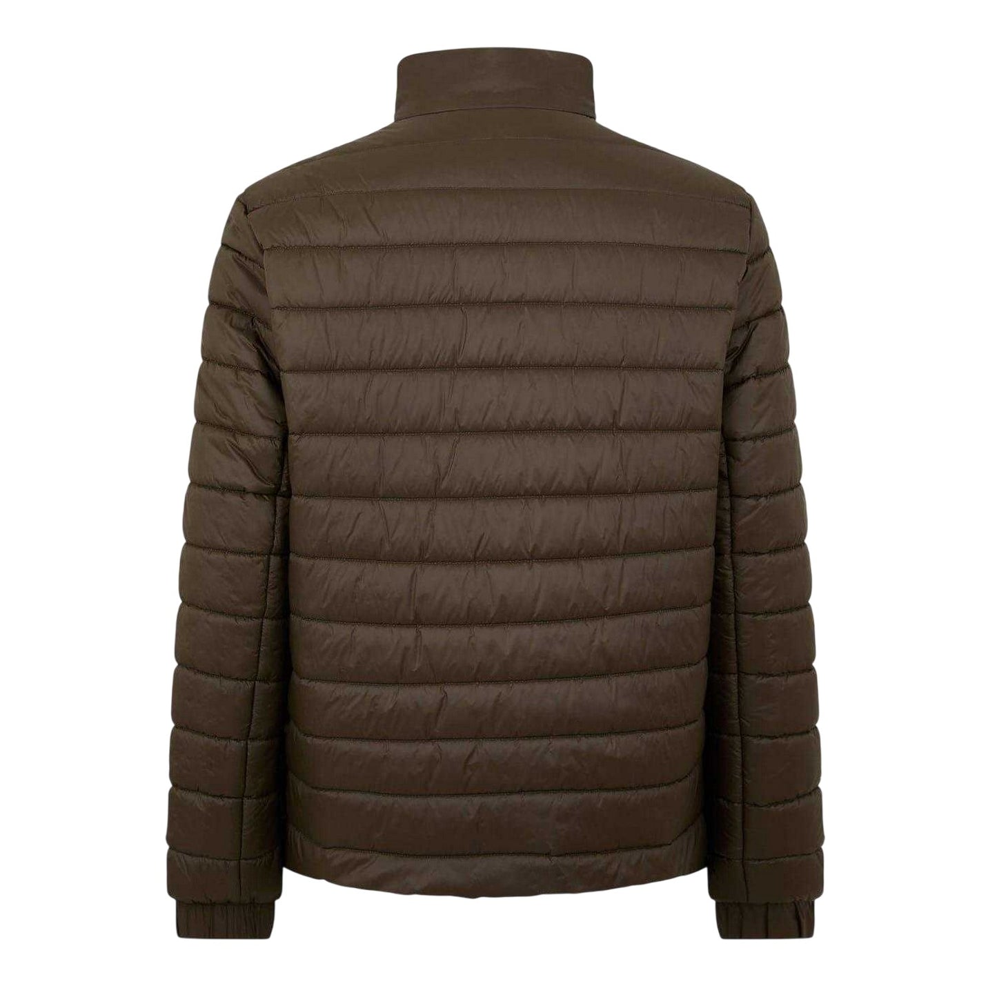 Dark Green - Back - Hugo Mens Horizontal Stripe Puffer Jacket