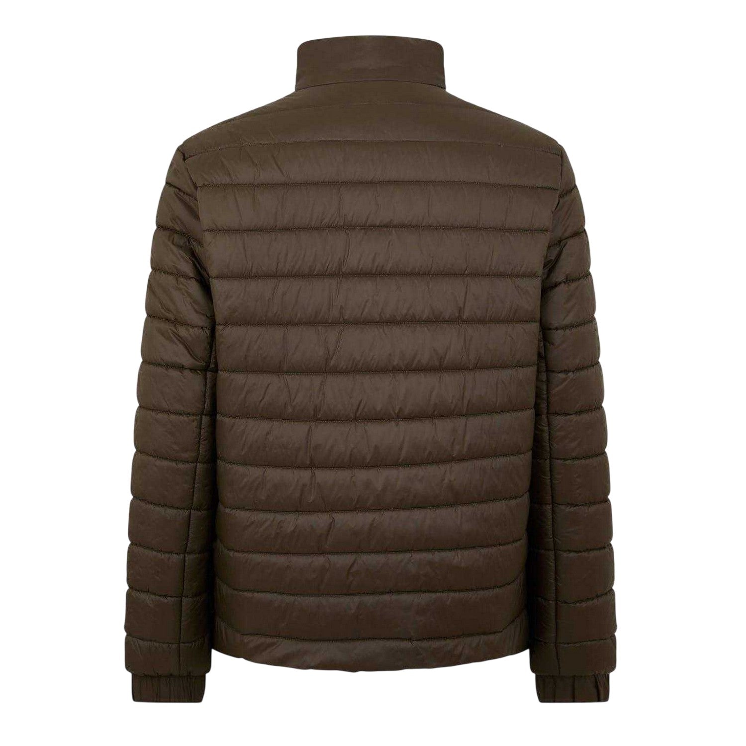 Dark Green - Back - Hugo Mens Horizontal Stripe Puffer Jacket