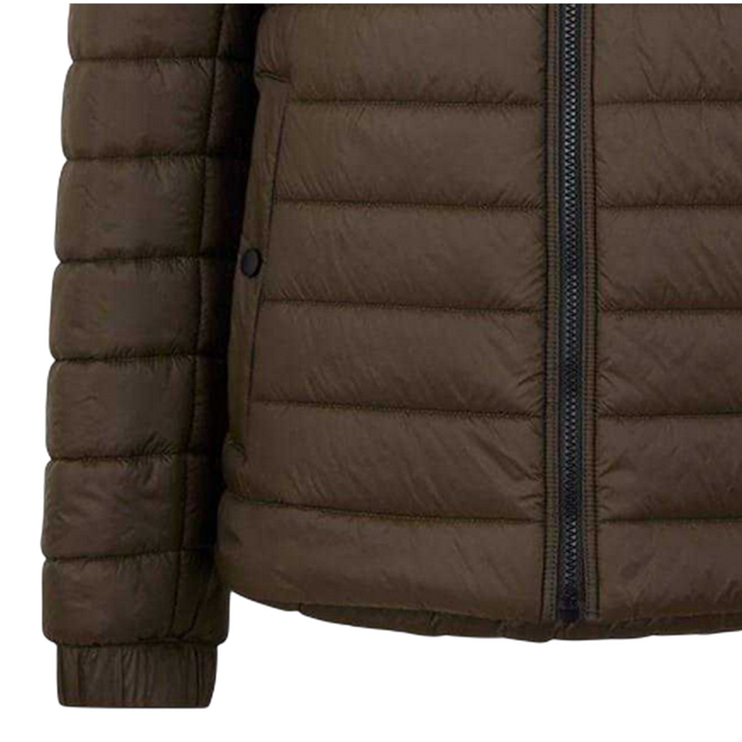 Dark Green - Lifestyle - Hugo Mens Horizontal Stripe Puffer Jacket