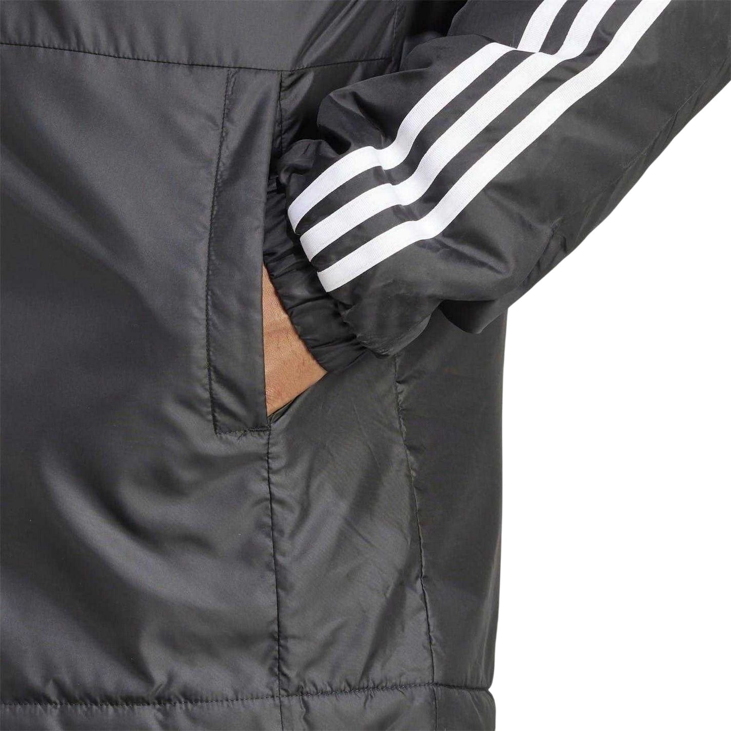 Black - Lifestyle - Adidas Mens Essential 3 Stripes Puffer Jacket
