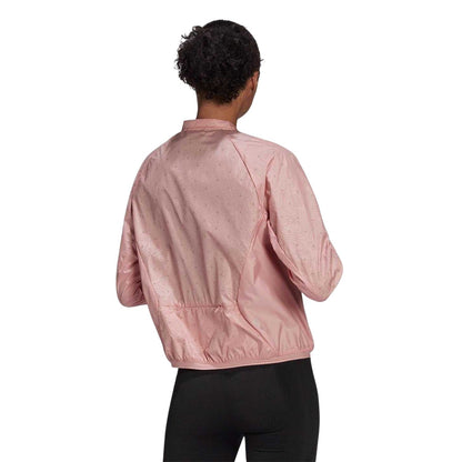 Wonder Mauve - Back - Adidas Womens-Ladies Run Fast Wind Jacket