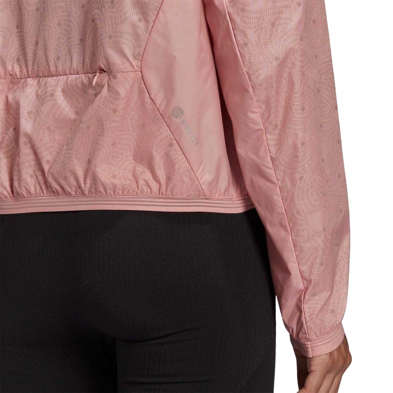 Wonder Mauve - Side - Adidas Womens-Ladies Run Fast Wind Jacket