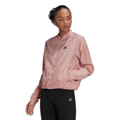 Wonder Mauve - Lifestyle - Adidas Womens-Ladies Run Fast Wind Jacket