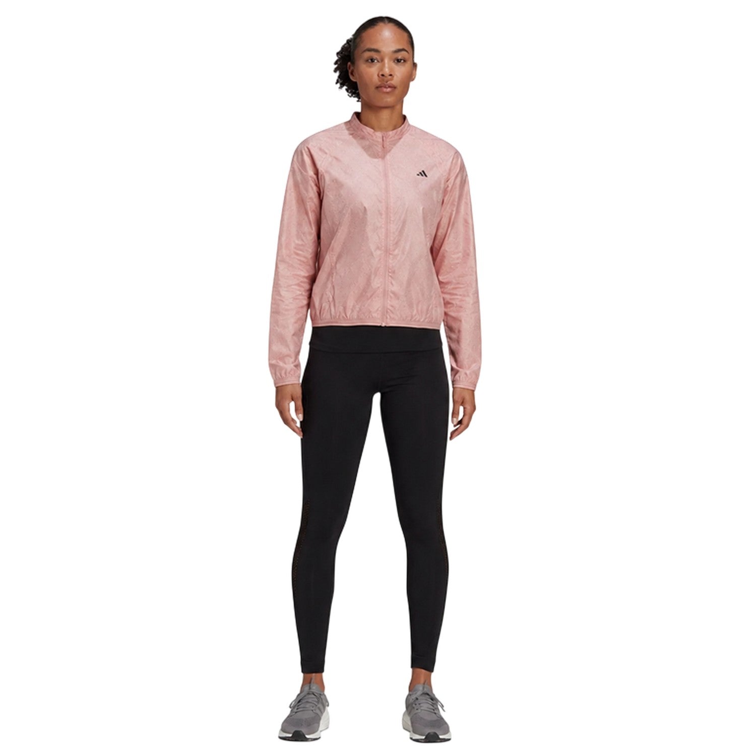 Wonder Mauve - Pack Shot - Adidas Womens-Ladies Run Fast Wind Jacket