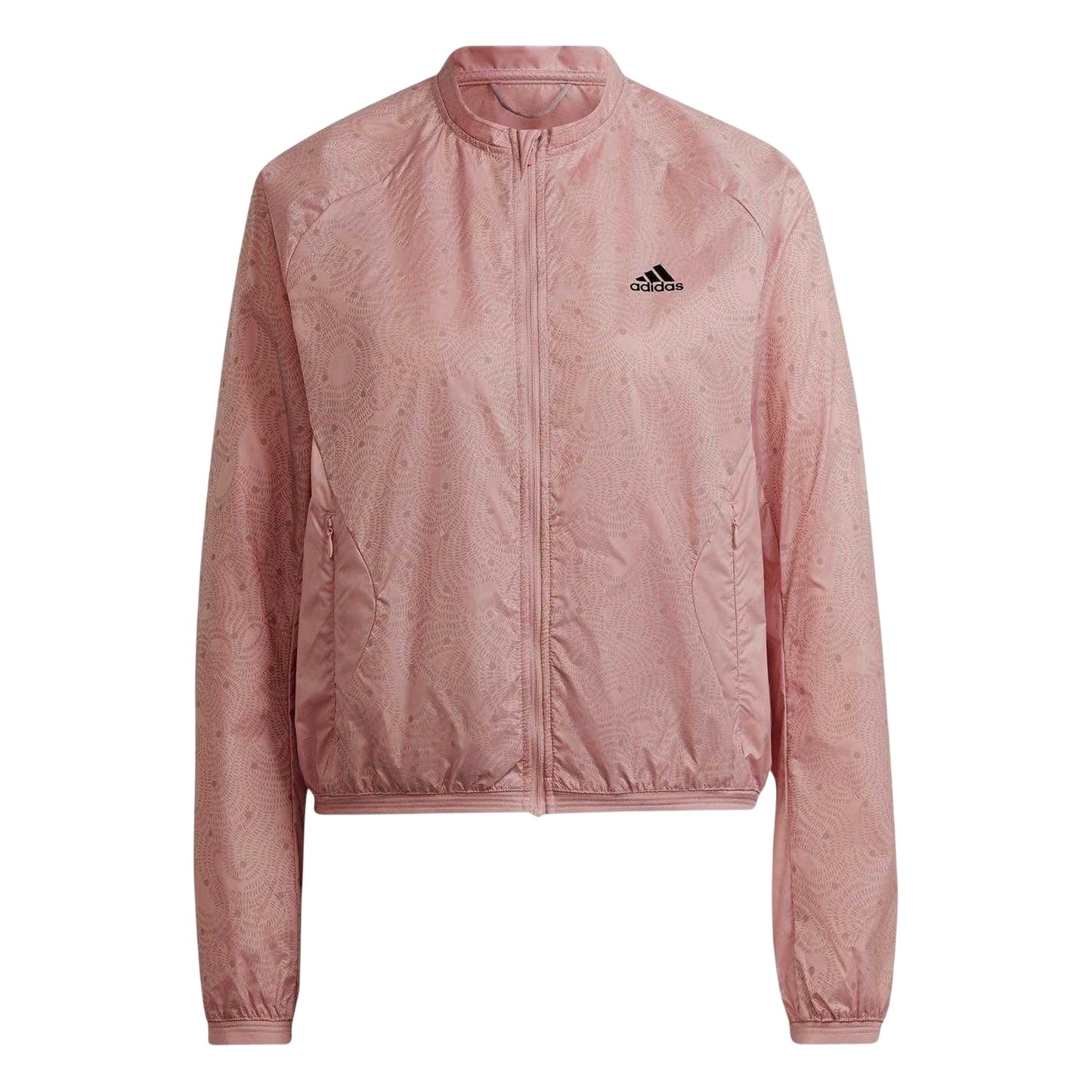 Wonder Mauve - Front - Adidas Womens-Ladies Run Fast Wind Jacket