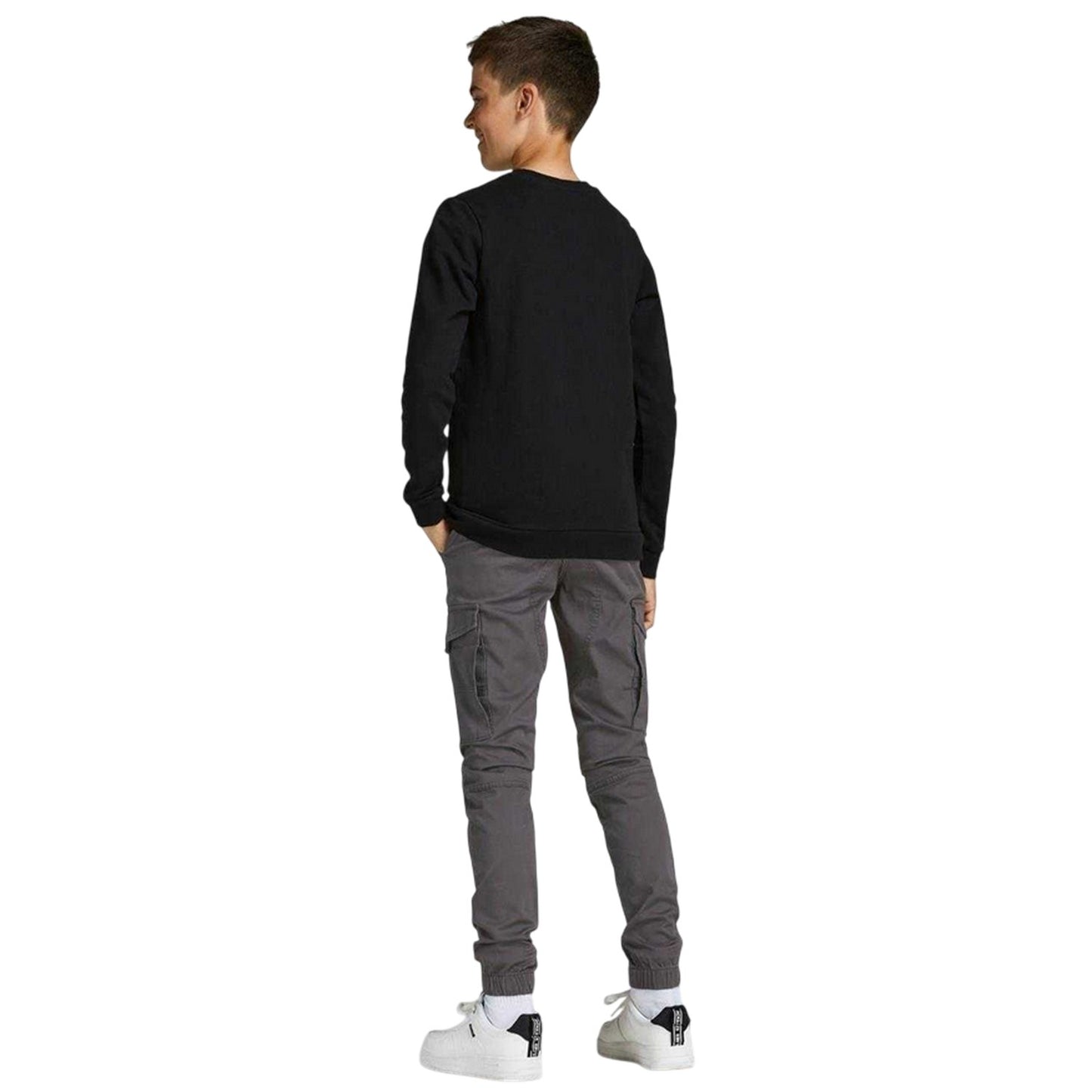 Asphalt - Back - Jack And Jones Boys Paul Flake Slim Cargo Trousers