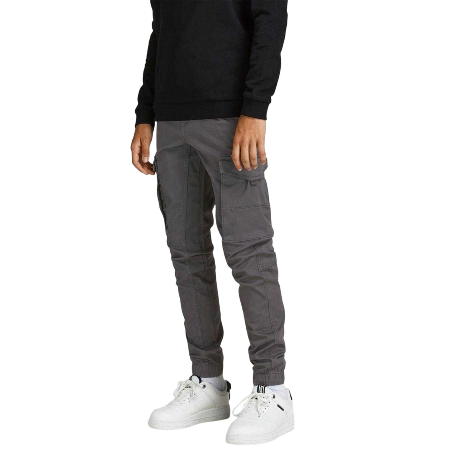 Asphalt - Side - Jack And Jones Boys Paul Flake Slim Cargo Trousers