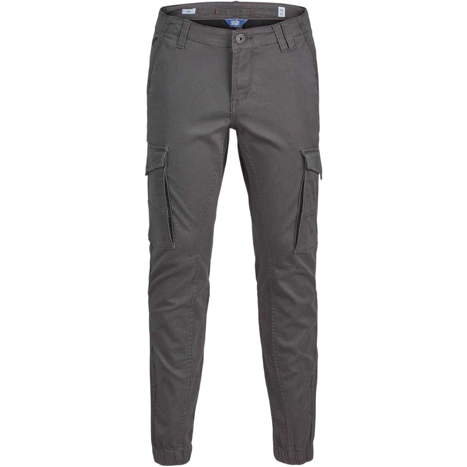 Asphalt - Front - Jack And Jones Boys Paul Flake Slim Cargo Trousers