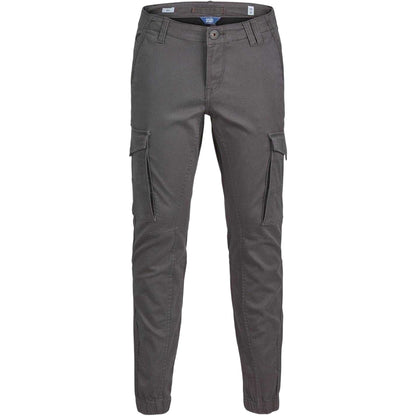 Asphalt - Front - Jack And Jones Boys Paul Flake Slim Cargo Trousers