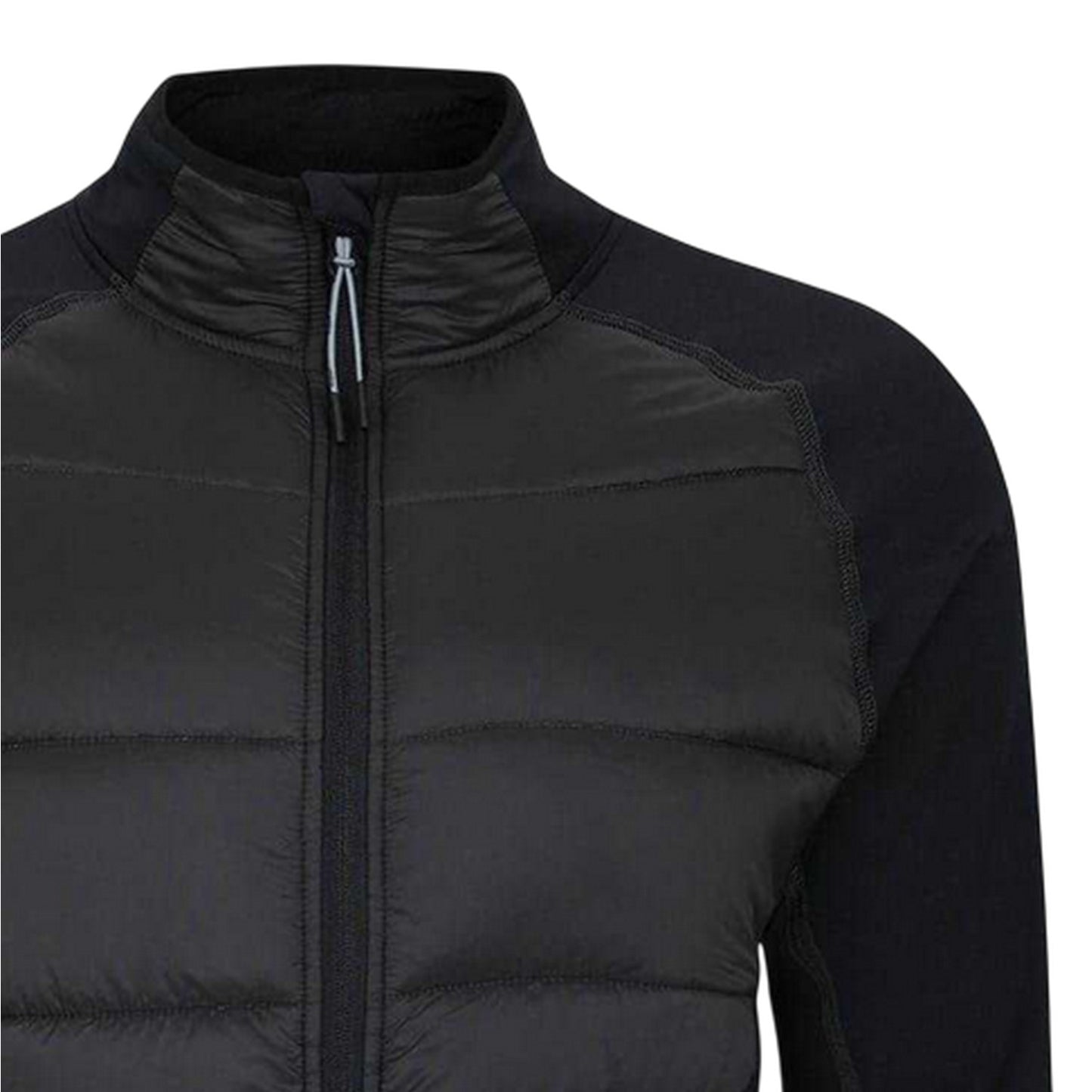 Black - Side - Umbro Mens Fleece Hybrid Jacket