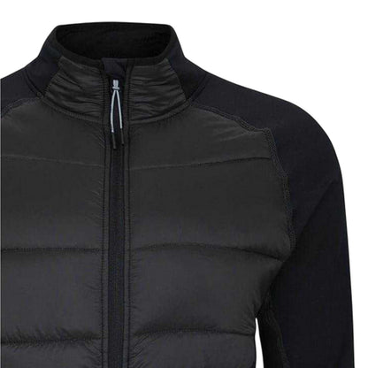 Black - Side - Umbro Mens Fleece Hybrid Jacket