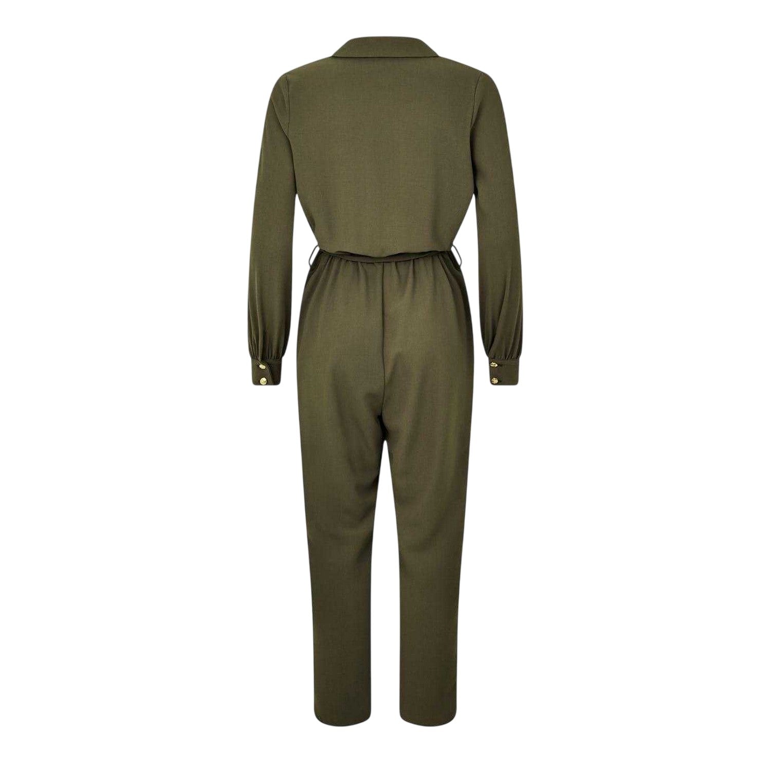 Khaki Green - Back - Biba Womens-Ladies Tailored Cocktail Jumpsuit