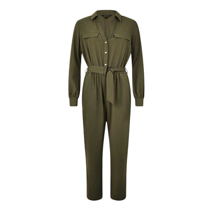 Khaki Green - Front - Biba Womens-Ladies Tailored Cocktail Jumpsuit