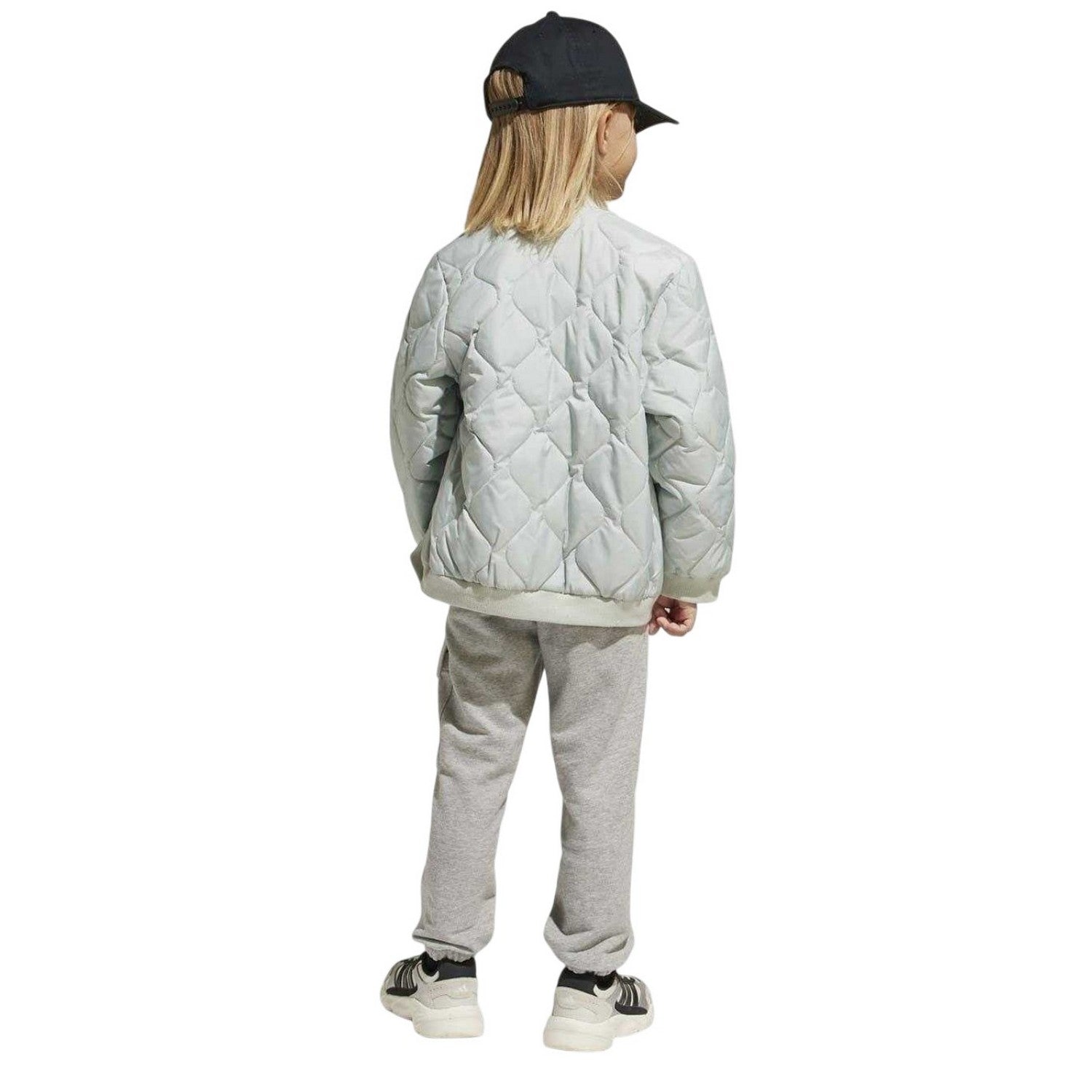 Silver-Black - Back - Adidas Childrens-Kids Regular Puffer Jacket
