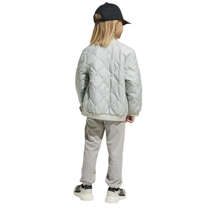 Silver-Black - Back - Adidas Childrens-Kids Regular Puffer Jacket