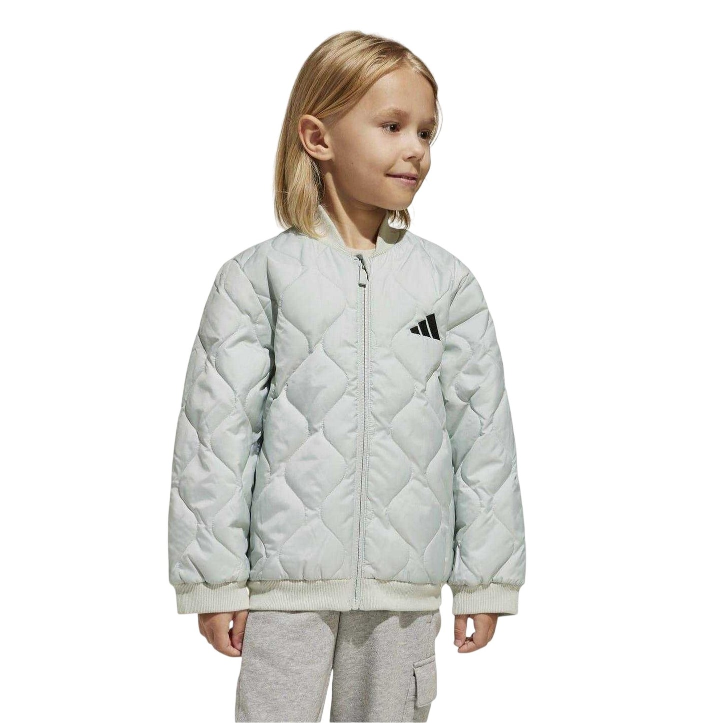 Silver-Black - Lifestyle - Adidas Childrens-Kids Regular Puffer Jacket