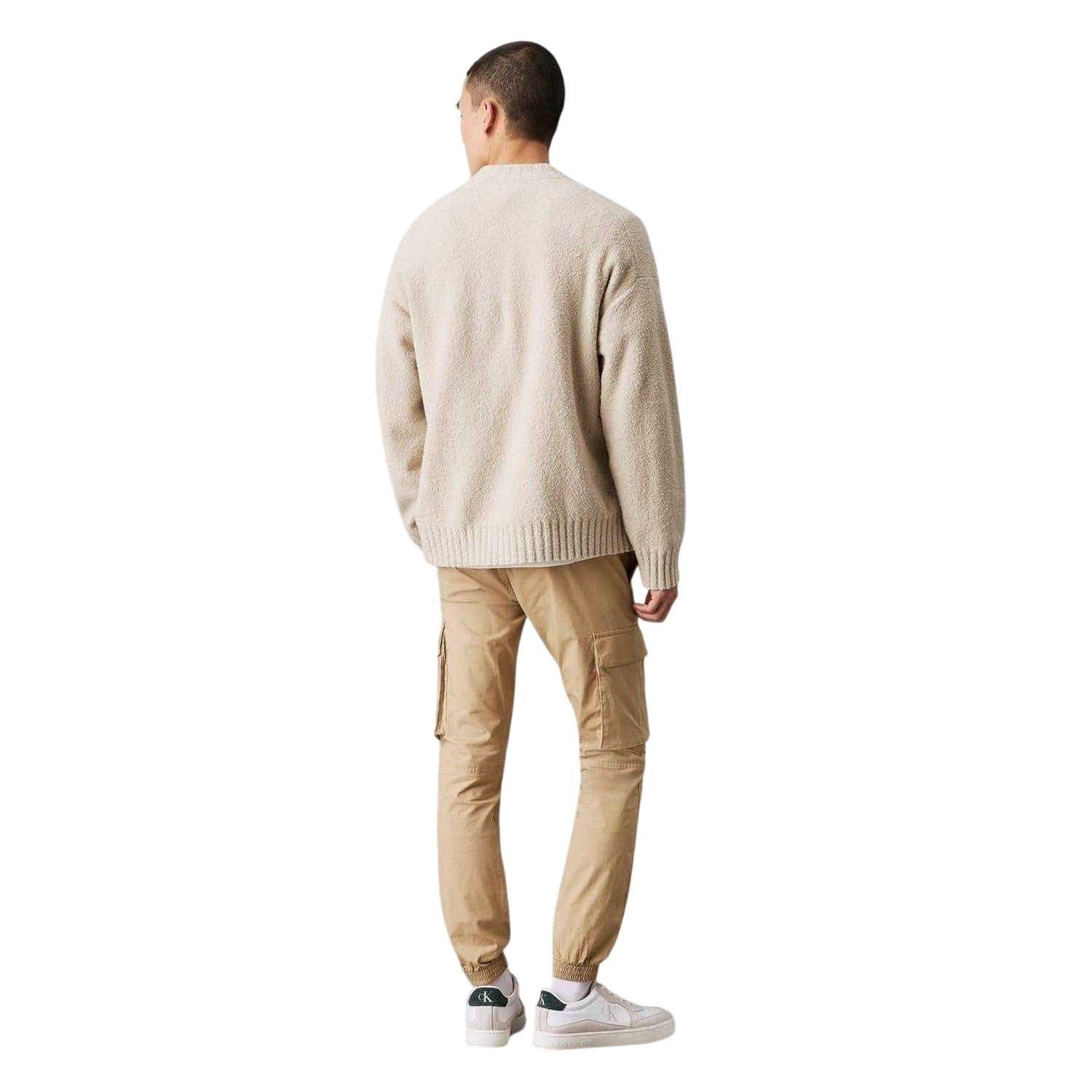 Travertine - Back - Calvin Klein Mens Skinny Cargo Trousers