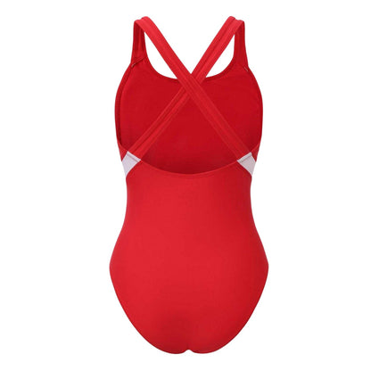 Red - Back - Slazenger Womens-Ladies Xtra Life One Piece Swimsuit