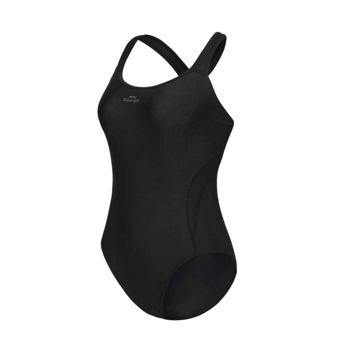 Black - Side - Slazenger Womens-Ladies Xtra Life One Piece Swimsuit