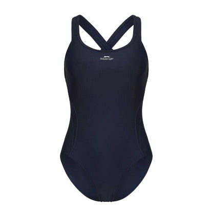 Navy - Front - Slazenger Womens-Ladies Xtra Life One Piece Swimsuit