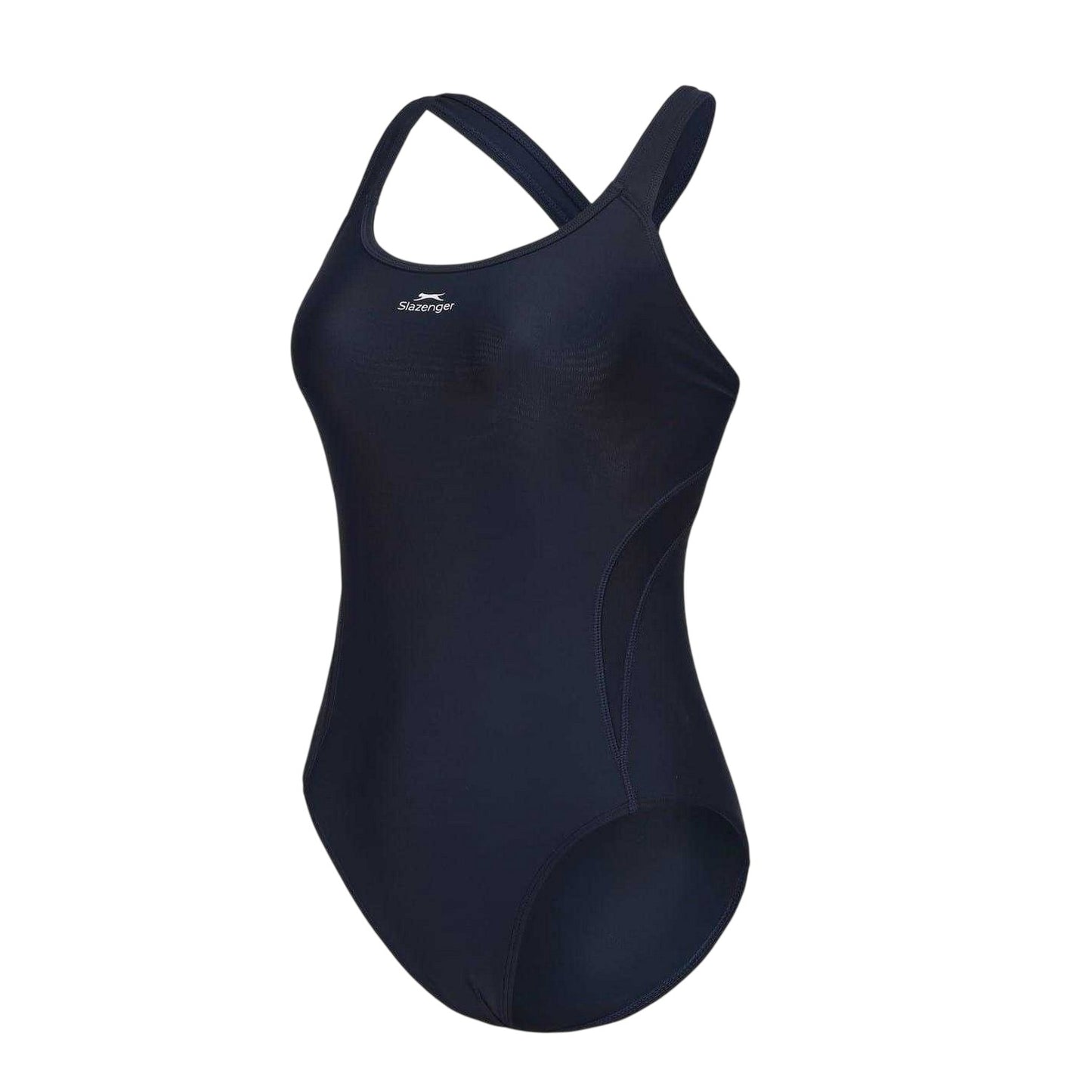 Navy - Side - Slazenger Womens-Ladies Xtra Life One Piece Swimsuit