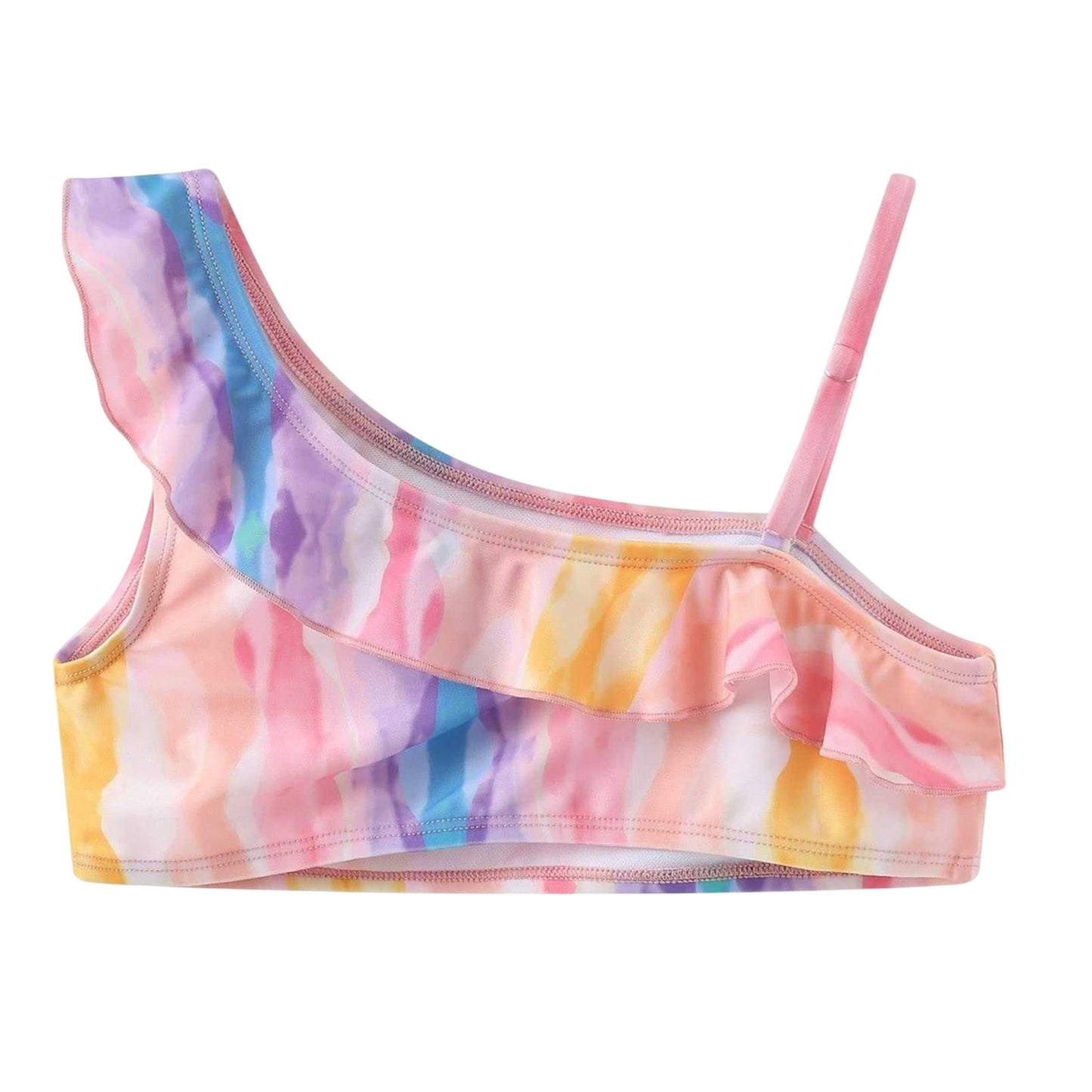 Rainbow - Side - Star Girls Two-Piece Swimsuit