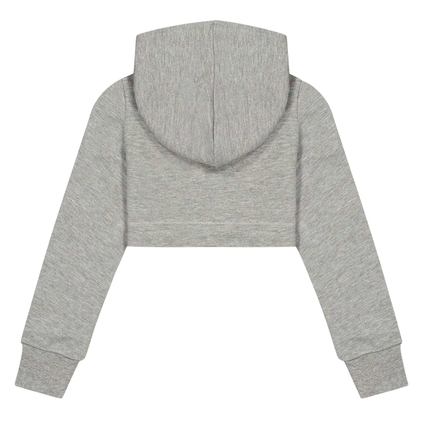 Grey - Back - Puma Girls Cropped Sweat Jacket
