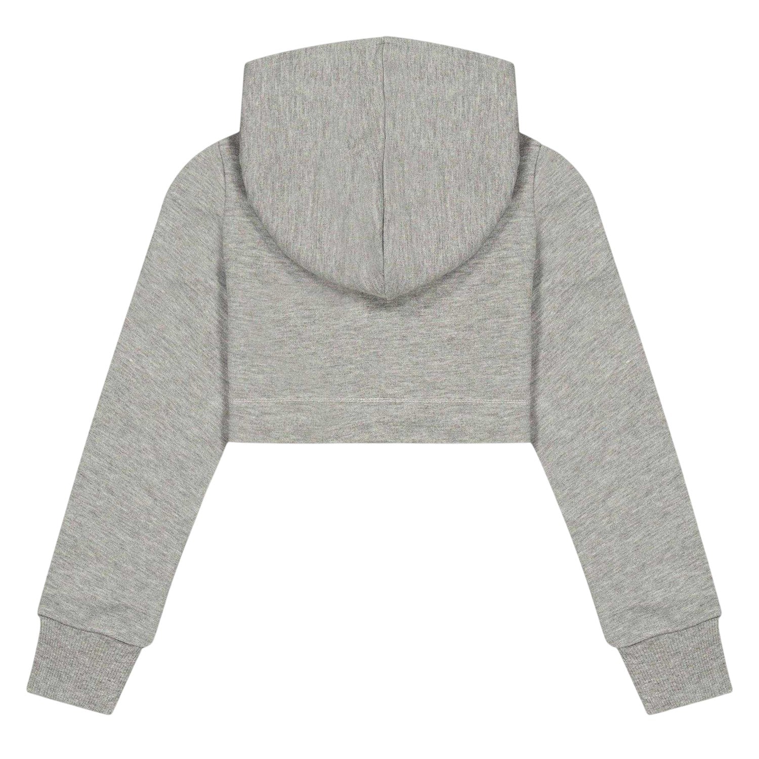 Grey - Back - Puma Girls Cropped Sweat Jacket