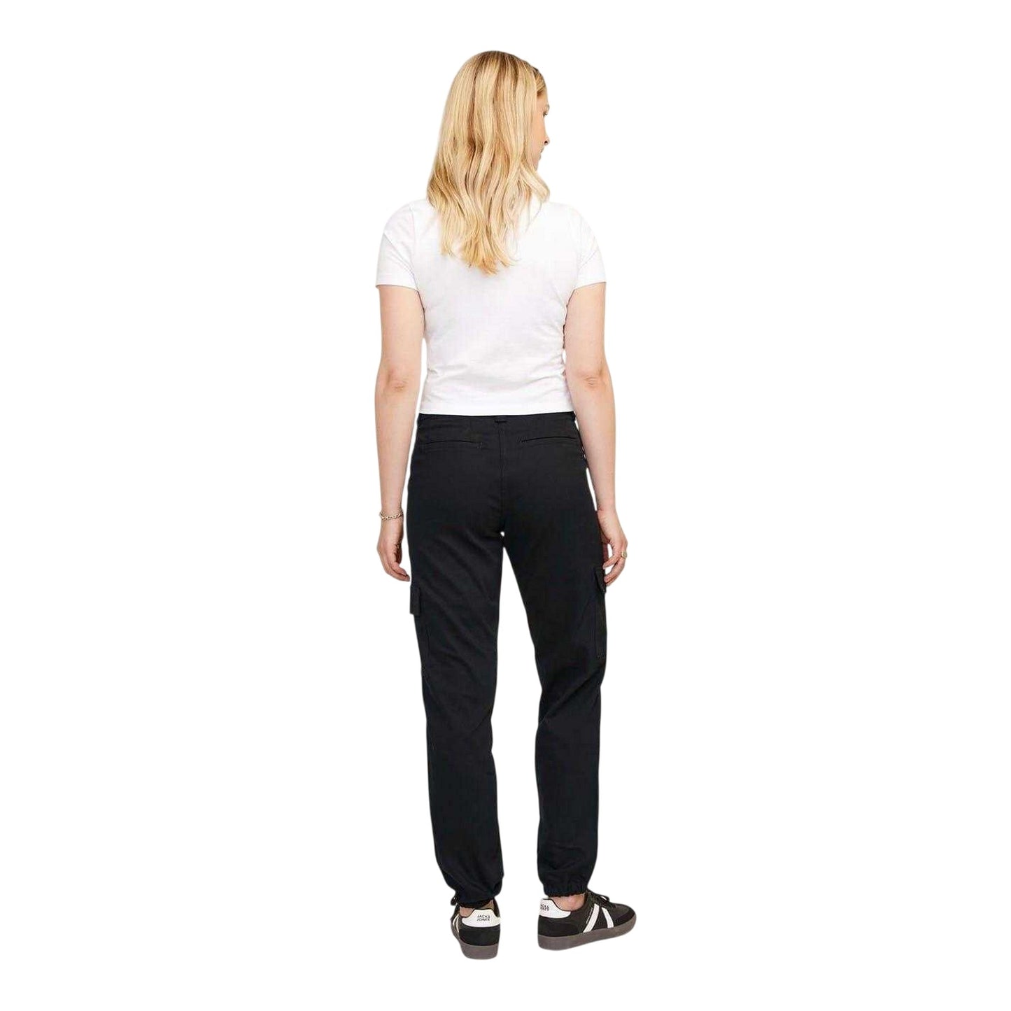 Black - Back - JJXX Womens-Ladies Kendal Cargo Trousers
