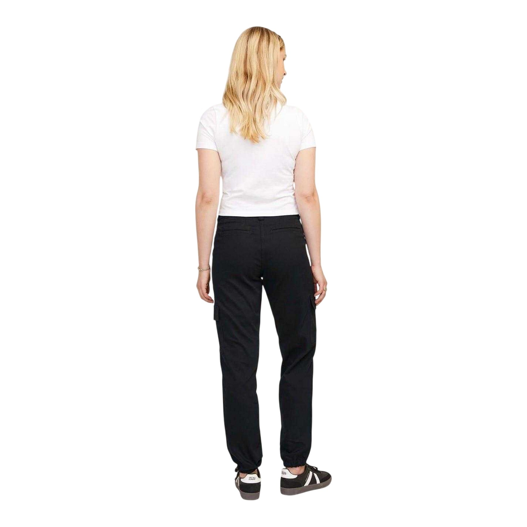 Black - Back - JJXX Womens-Ladies Kendal Cargo Trousers