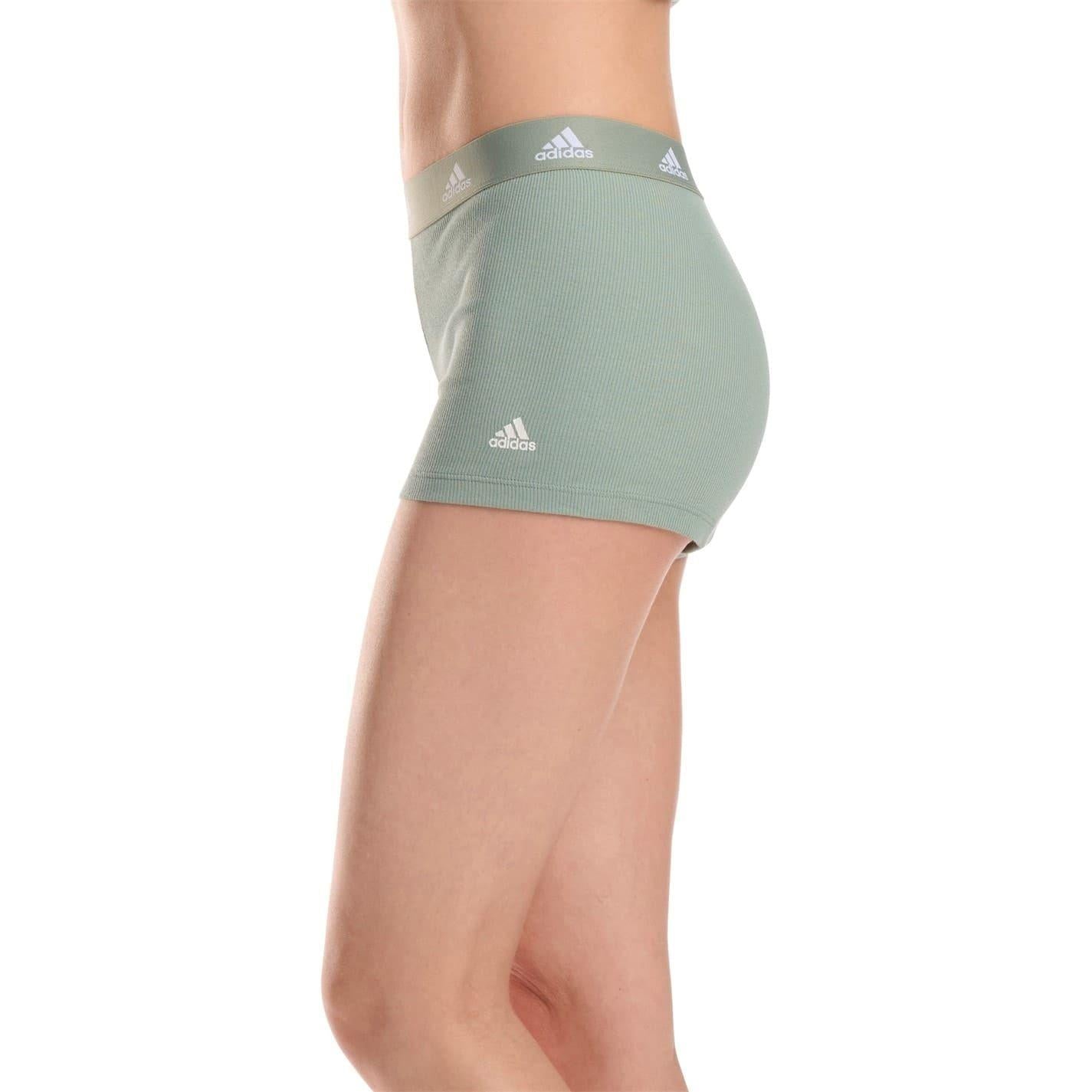 Olive Green - Back - Adidas Womens-Ladies Boxer Shorts