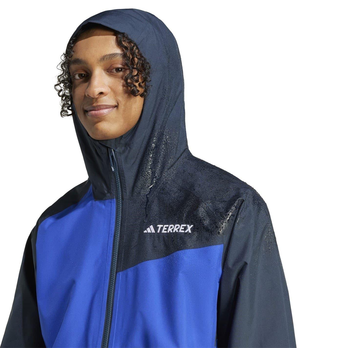 Blue-Black - Side - Adidas Mens Terrex Multi Jacket