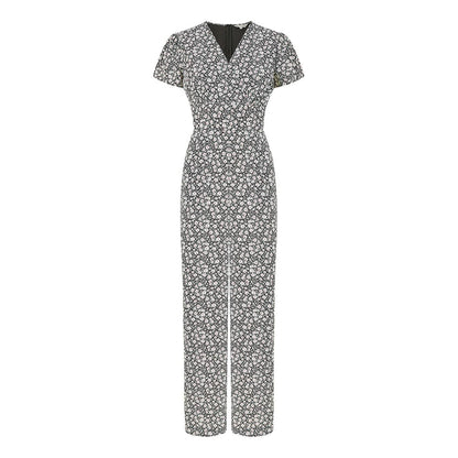 Black - Front - Yumi Womens-Ladies Ditsy Floral Jumpsuit